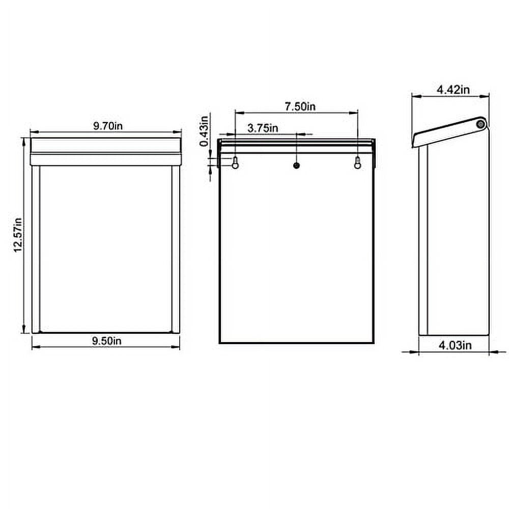 Gibraltar Mailboxes Designer Medium, Vertical, Wall Mount, Locking Mailbox, Venetian Bronze, DMVKGV04