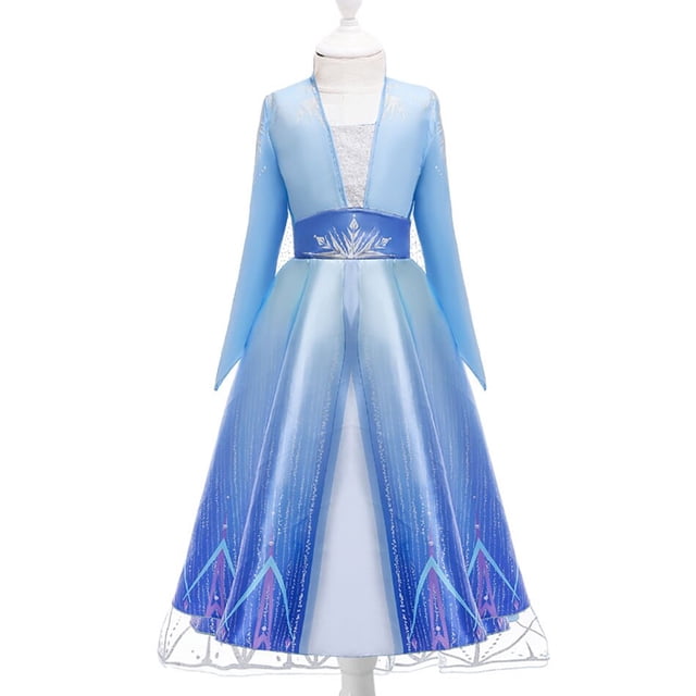 Disney Princess Dress 2023 Girl Mirabel Isabela Elsa Anna Costume Kid Birthday Party Clothes Halloween Cosplay Encanto Frozen1/25T (120) Gao Jinjia LED