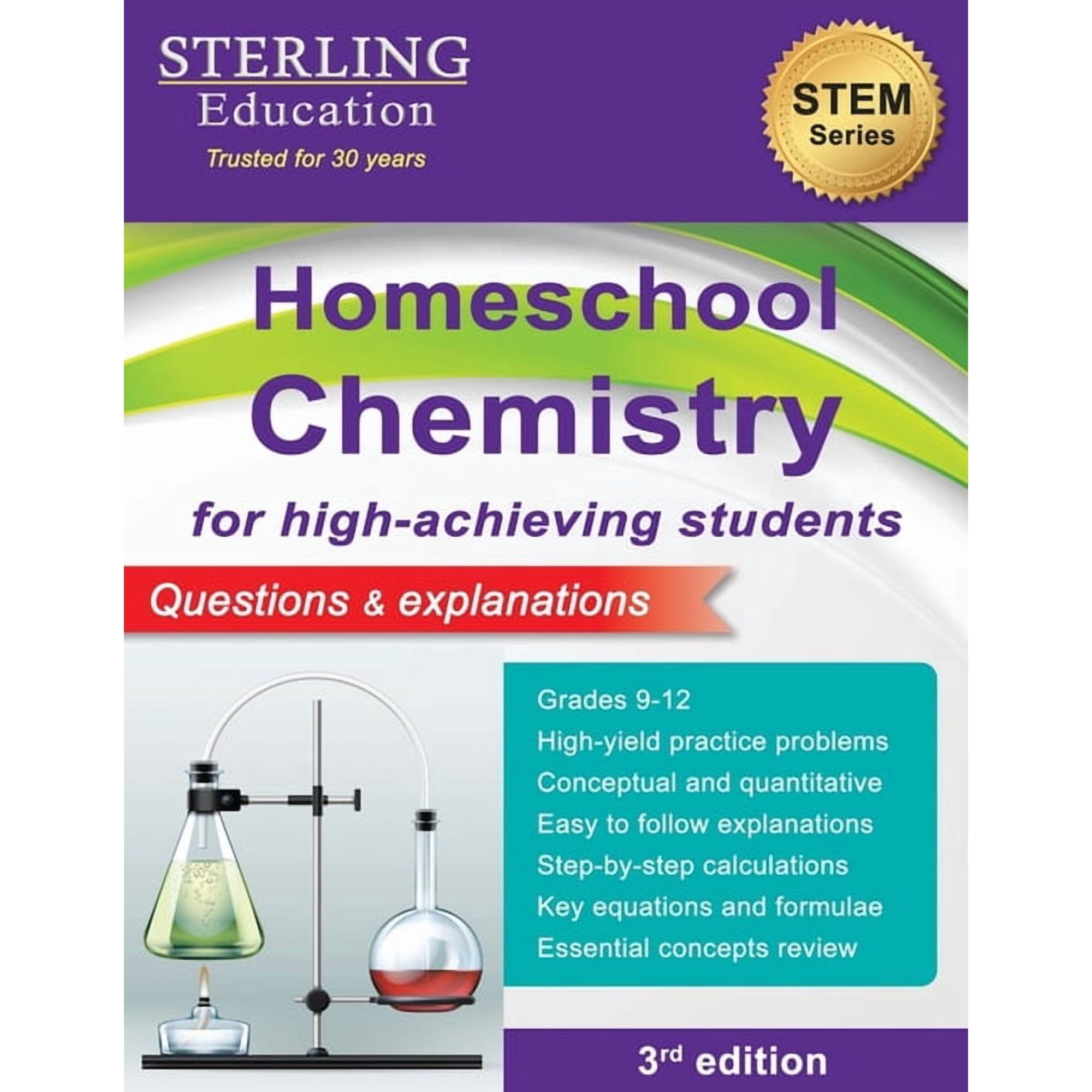 Homeschooling Chemistry for High-Achieving Students: Questions & Explanations, (Paperback)