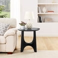 thumbnail image 7 of Modern Wood Round End Table, Freestanding Sofa Side Table Night Stand for Living Room Bedroom Office, 7 of 7