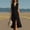 Black plus size boho midi dress a1, variant on Women Plus Size V Neck Sleeveless High Low Wrap Boho Casual Midi Party Dresses, Yellow 2XL