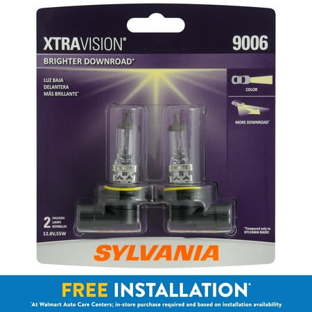 SYLVANIA 9006 XtraVision Halogen Headlight Bulb  2 Pack