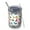 White Colorful Tiny, variant on 12oz Tumblers White Dinosaur Leaf Pattern Vacuum Insulated Stainless Steel Travel Tumbler Cups Mug with Lid and Straw for Beer,Coffee,Beverages with Cleaning Brush for Cold & Hot Drinks