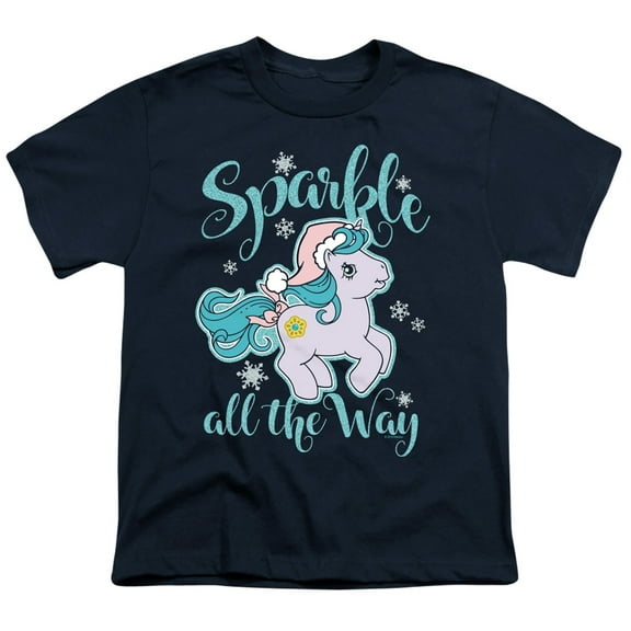 My Little Pony Retro Sparkle All The Way S/S Youth 18/1 T-Shirt Navy