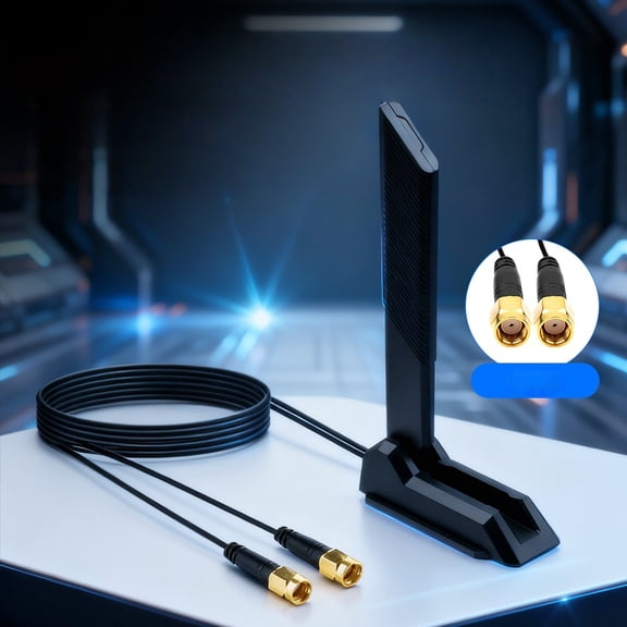 For WiFi 6E External WiFi Antenna 2.4G/5G/6G Magnetic Adjustable 12DBi High gain Signal Receiver