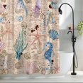 thumbnail image 2 of Seahorse Starfish Squid Seaweed Fabric Shower Curtain Marine Life Washable Shower Curtains for Bathroom, Waterproof Bath Curtain with Hooks Home Decor 36x72in, 2 of 8