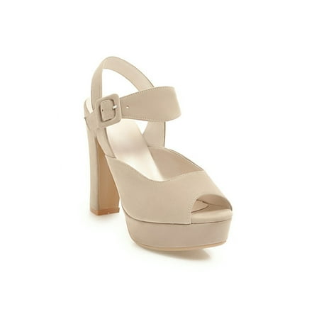 

Gomelly Ladies Work Nonslip Heels Platform Sandals Formal Fashion Elegant Comfort High Heel Shoes