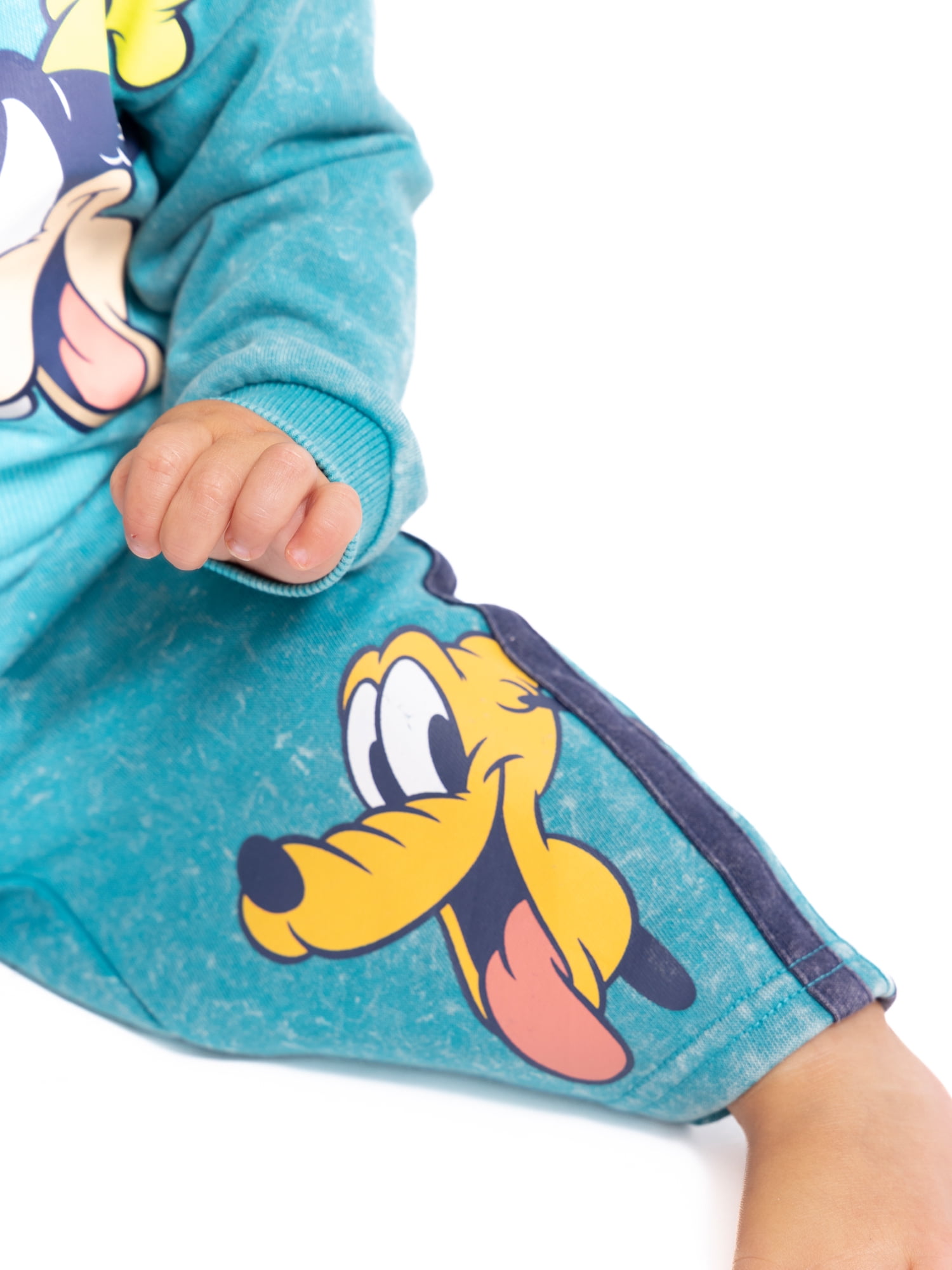 Mickey and Friends Baby Long Sleeve Graphic Crewneck Tee with Matching Pants, 2-Piece, Sizes 0/3M-24M