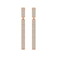 thumbnail image 3 of Lab Grown Diamond Fashion Earrings | 5 Carat IGI Certified Baguette & Round Shape | Hyacinth Flower Fashion Dangle Lab Diamond Earrings | 14K Rose Gold&nbsp; FG-VS Quality, 3 of 5