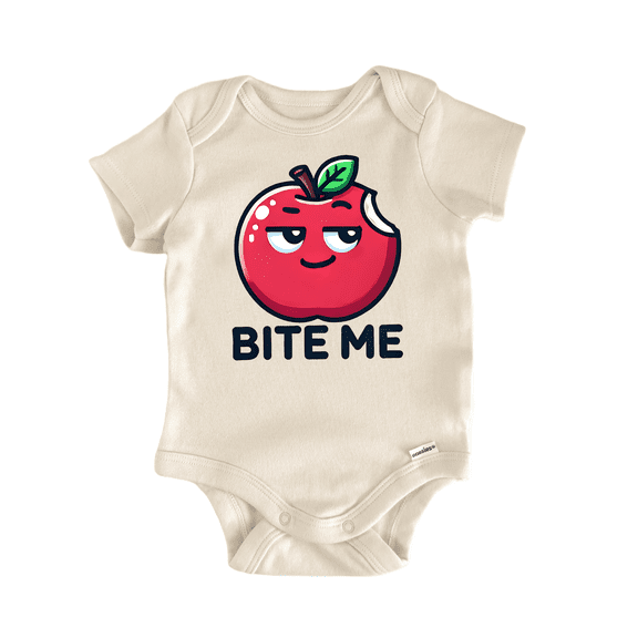 Bite Me Fruit Apple - Baby Bodysuit