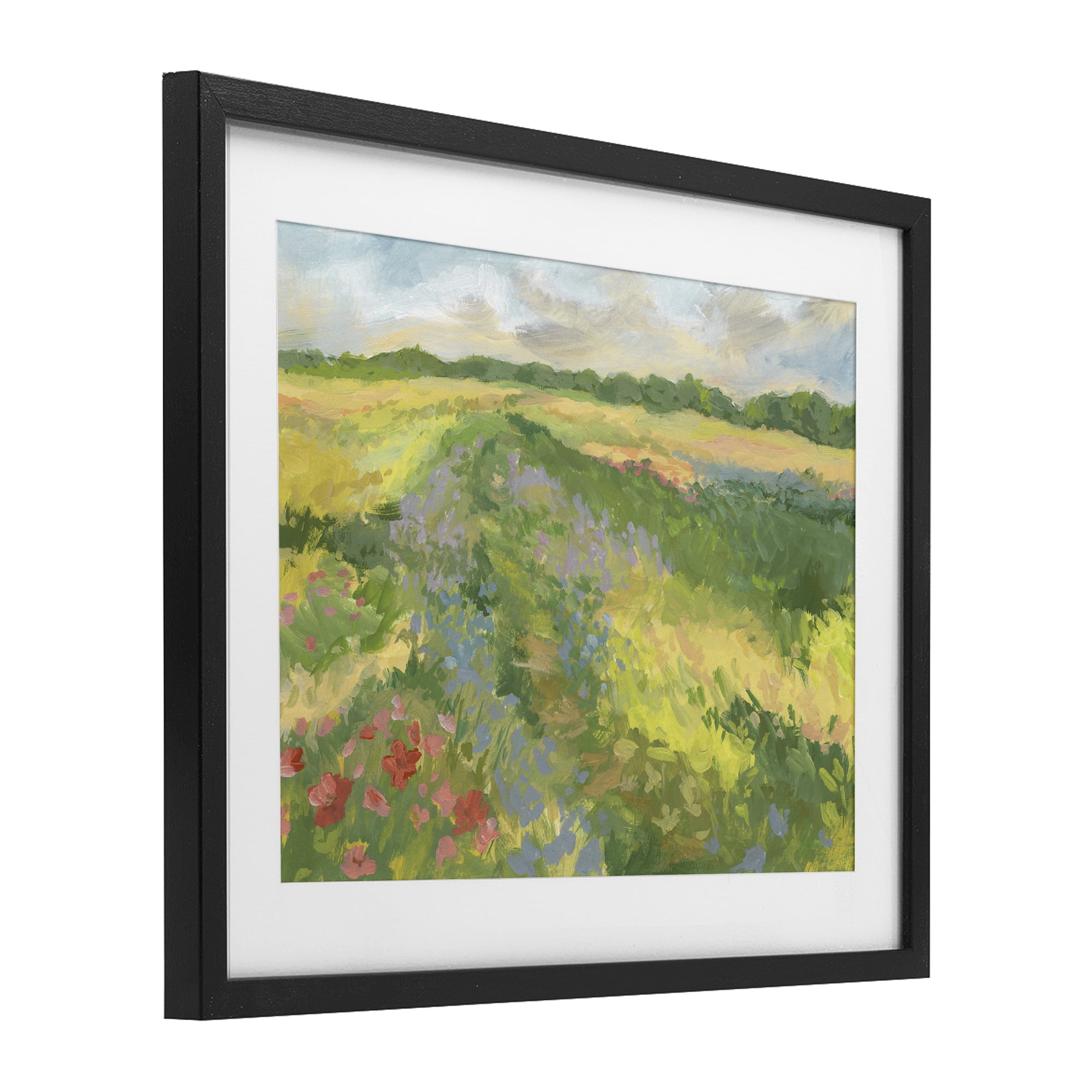 Stupell Industries Windswept Flower Meadow Black Framed Print Under Glass, design by Victoria Barnes