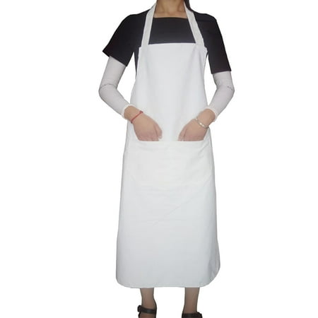 

2pcs White Cooking Apron Long Style Apron White Sleeveless Apron Waterproof Cooking Apron