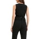 thumbnail image 3 of Chaleco de mujer sin mangas con cuello en V, botones y rayas, estilo moderno, atuendos casuales, color negro, 3 of 6