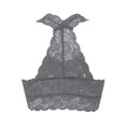 thumbnail image 4 of Wdgfv Women Floral Lace Bralette Padded Breathable Sexy Racerback Lace Bra Grey XL, 4 of 5