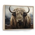 thumbnail image 2 of Designart "Monochromatic Scene Of Grazing Yaks" Yaks Floater Framed Wall Art Living Room, 2 of 5