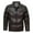 Brown, variant on Maoxin Men's Jacket Men Zipper Pocket Artificial Leather Clothing Long Sleeves No Hat Fall And Winter Loose Coat Jackets for men Black XL