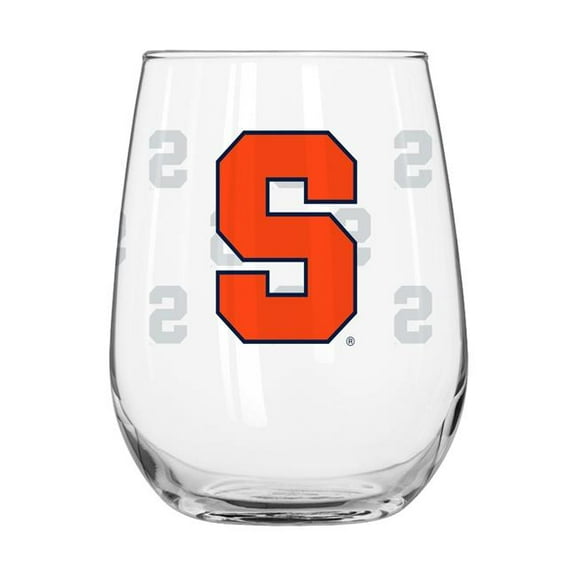 Logo Brands 214-G16CB-10 Syracuse 16 oz Satin Etched Glass Curved Beverage