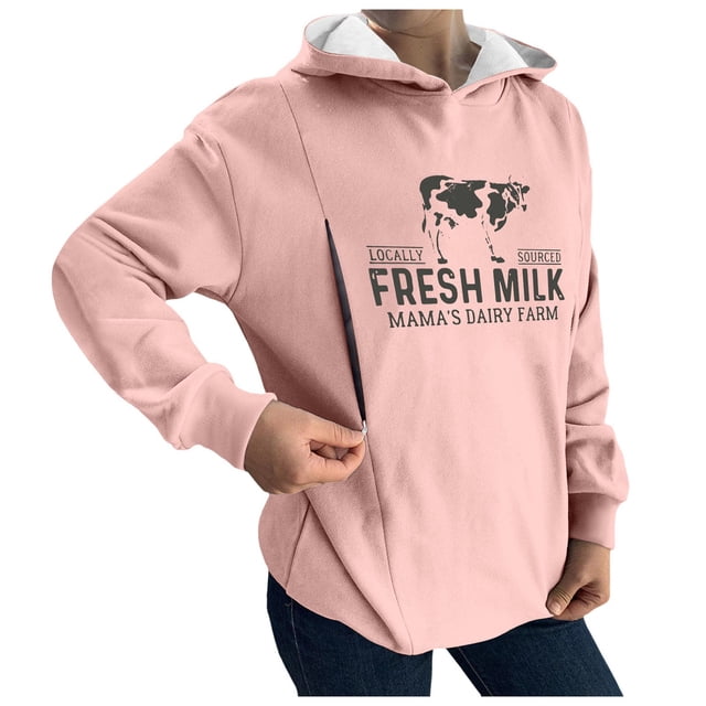 Sweat à Capuche de Maternité Décontracté pour Femmes, Confortable avec Fermeture Éclair