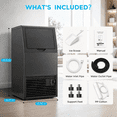 thumbnail image 4 of Snowyermine Residential/Commercial Ice Maker, 150 lbs/24H, 33 lb Storage Bin, Dual Water Inlet, Built-In or Freestanding Under Counter Ice Machine, Self-Cleaning for Restaurant, Bar, Cafe & Home, 4 of 14
