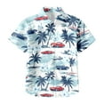 thumbnail image 5 of GUNIA Boys Hawaiian Shirt Short Sleeve Casual Button Down Kids Beach Vacation Shirts Tropical Summer Tops 3-15 Years Light Blue, 5 of 7