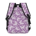 thumbnail image 2 of Hirioo Purple Butterflies Floral Print Laptop Backpack Lightweight Casual Travel Daypack for College Workplace Travel, 2 of 5
