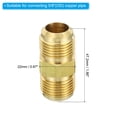 thumbnail image 2 of Uxcell 5/8" OD Brass Flare Union Connector, 1 Set Copper Double Pipe Extension Fitting with Nut, 1.86x0.87", 2 of 6
