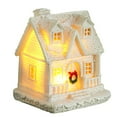 thumbnail image 1 of Decoración de casa de pueblo navideña, casa navideña de resina iluminada, escena navideña de resina, casas de pueblo, ciudad con luz LED blanca cálida, edificio coleccionable navideño que funciona, 1 of 5