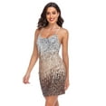 thumbnail image 3 of PrettyGuide Womens Sexy Sparkly Sequin Party Club Dress Adjustable Spaghetti Strap Shimmer Bodycon Mini Dress, 3 of 7