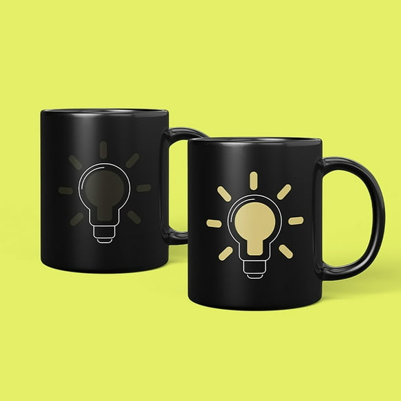 Wozhilaka Travel Mug Color Changing Sensor Fun Mug 11 Oz Ceramic Heating Color Changing Coffee Mug Novelty Design Mug Cool Mug New Year Coffee Mug Set Gifts for Women Men for Office Table Decor