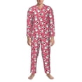 thumbnail image 3 of Fotbe French Bulldog And Heart Pattern Long Sleeve Pajama Set for Men,Sleepwear Set,2-piece Loungewear Set,Soft PJs Comfy Nightwear with Pockets-X-Large, 3 of 7