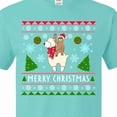thumbnail image 4 of Inktastic Merry Christmas Sloth and Llama Ugly Sweater Style T-Shirt, 4 of 5