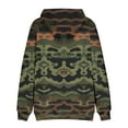thumbnail image 4 of UVEASISHA 2025 Fall Camo Hoodie for Men Casual Loose Drop Shoulder Pullovers Camouflage Graphic Drawstring Hooded Sweatshirt,Army Green,2XL, 4 of 5