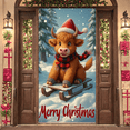 thumbnail image 4 of Cute Animal Christmas Banner Festive Holiday Merry Christmas Decoration for Winter Event Indoor Celebration Seasonal Party, 4 of 9