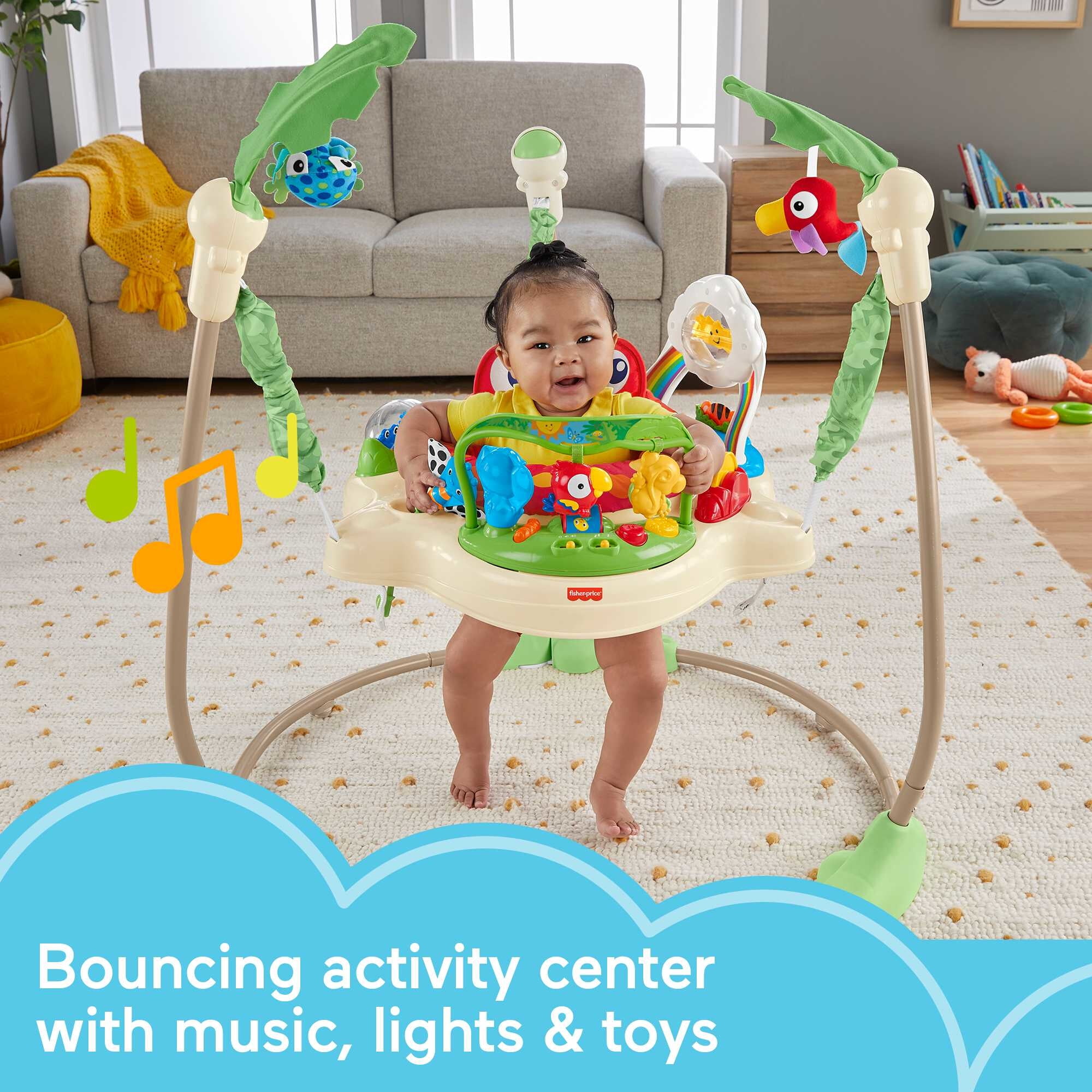 ベビージム Fisher-Price Rain Forest Jumperoo Fisher-Price Roarin' Jumperoo - Baby Jumper with Music