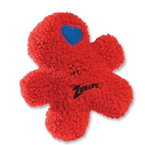 Dog Toys Soft Berber Boys Plush Squeaker Embroidered Heart 8 1/2" Choose Color (Red)