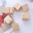 thumbnail image 4 of 10pcs Natural Wood Photo Holder Versatile Photo Stand Tabletop Wooden Display Holder Business Card Stand Base, 4 of 5