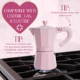 thumbnail image 4 of Paris Hilton - Cafetera de caf&eacute; y caf&eacute; de estilo italiano y cubano con perilla de coraz&oacute;n ic&oacute;nica, perfecta para un rico caf&eacute; expreso arom&aa, 4 of 7