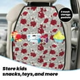 thumbnail image 4 of Goofa Leaves And Anemone Flowers In Red Grey Pattern Car Back Seat Protector for Kids (2 Pack) ,Anti-kick Storage Mat for Car Seats,Shields from Footprints, 4 of 6