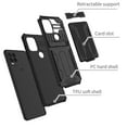thumbnail image 3 of Decase for Motorola Moto G Stylus 5G 2021 Wallet Case with Credit Card Holder Stand Kickstand Slim Rugged Shockproof Heavy Duty Armor Military Grade Protective Phone Case, Black, 3 of 9