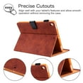 thumbnail image 4 of Allytech iPad 8th Gen 2020 Case 10.2 Inch, iPad 7th Gen 2019 Case, PU Leather Slim Fit Multi Angle Stand Smart Cover Auto Sleep Wake Shockproof Folio Flip Pencil Holder Case for Apple iPad 10.2",Brown, 4 of 8