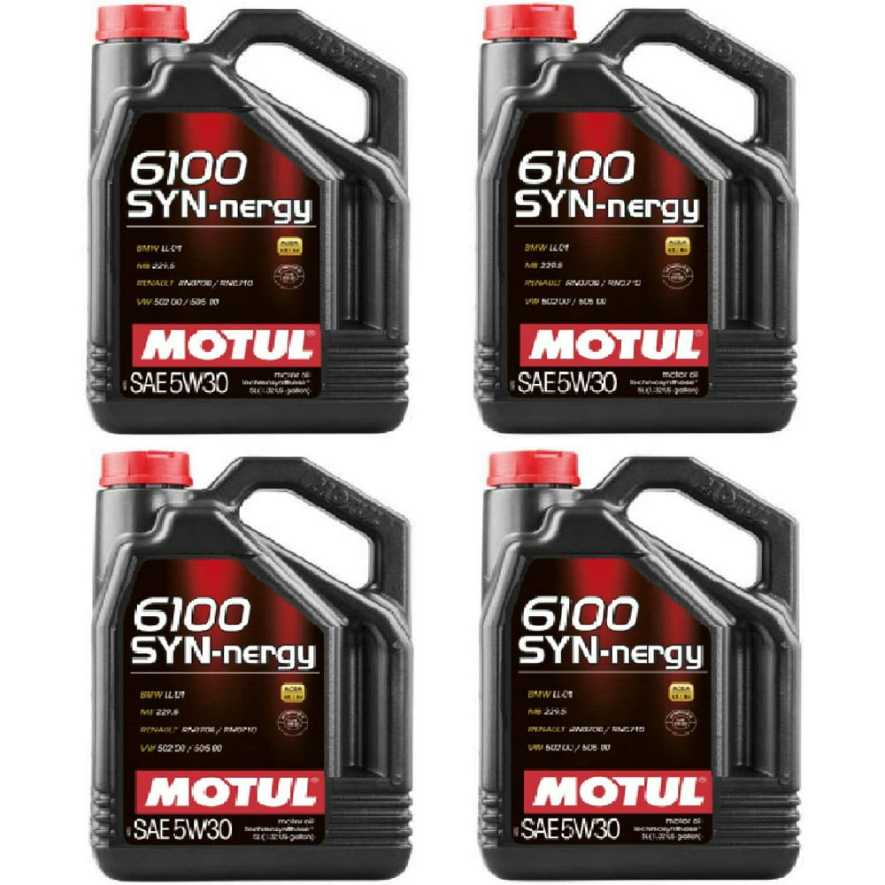  107972 Set of 4 6100 SYN-nergy 5W-30 Motor Oil 5-Liter Bottles .