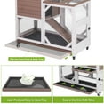 thumbnail image 4 of MEDEHOO 2-Story Rabbit Hutch with Chew-Proof Ramp & Pull-Out Trays - Indoor/Outdoor 39.3" Wooden Rabbit Cage on Wheels for Rabbits, Guinea Pigs, 4 of 7
