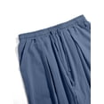 thumbnail image 5 of TANBOM Men's Loose Fit Cotton Casual Drawstring Pants, Navy Blue, 1-Pack, L, 5 of 8
