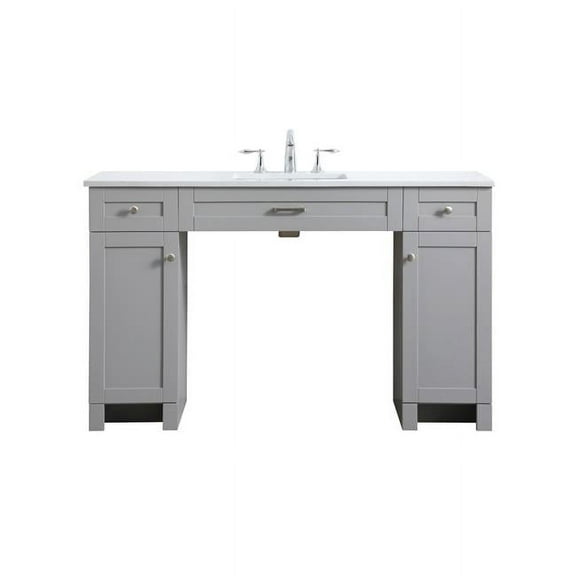 54 in. ADA Compliant Bathroom Vanity, Grey