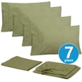 thumbnail image 2 of Sweet Home Collection 1500 Series Bed Sheets - Extra Soft Microfiber Deep Pocket 7pc Sheet Set - Sage, Split King, 2 of 2