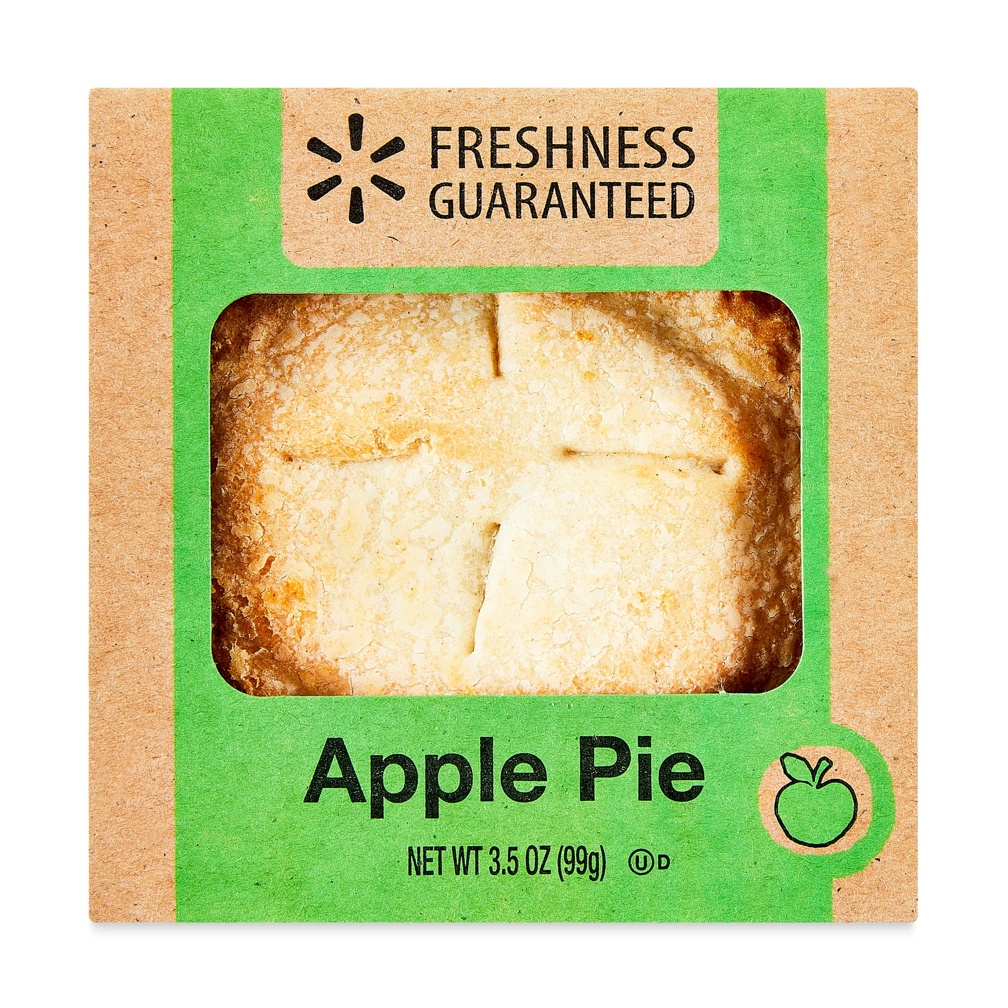 Freshness Guaranteed Apple Pie, 4-inch, 3.5 oz, Baked, Paperboard Carton, 1 Count