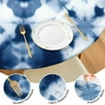 thumbnail image 4 of Blue White Tie Dye Mandala Pattern Round Fitted Tablecloth with Elastic Edge,Dining Table Cover Waterproof,Outdoor Round Tablecloth for Camping,Dining,Indoor and Outdoor, 4 of 7