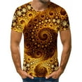 thumbnail image 2 of PENGXIANG Men Tops Geometric Print Breathable Polyester Three-dimensional T-shirt for Party, 2 of 8
