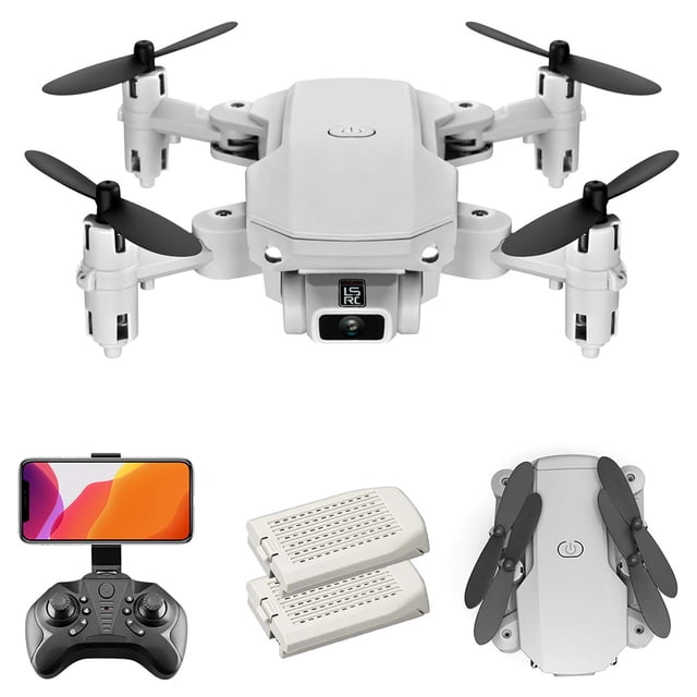 LS-MIN Mini Drone RC Quadcopter 1080P Cámara 13mins Tiempo de vuelo 360 ° Flip 6-Axis Gyro Gesture P Abanopi Gris 1080P 2 Baterías