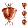 thumbnail image 2 of Monarch Rain Chains 26058 Hammered Cup, 3 Ft Rain Chain Extension, Copper, 2 of 4
